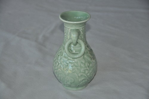 Chopsticks Andrea by Sadek Temple Vase Celadon Green Pattern - Picture 5 of 9