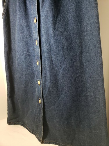 Vintage y2k American Profile Jeanswear Long Modest Denim Button Down Skirt 32x32 - Picture 4 of 10