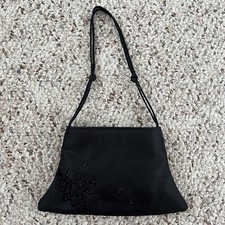Vintage Nordstrom small Handbag black evening bag beaded