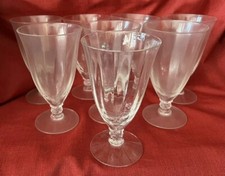 8 Fostoria NIAGARA 6026 Fosnia Water Goblets Iced Tea Glasses Wavy Optic VTG D/C