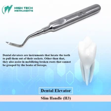 Surgical Dental Elevator Slim Handle H3 Root Tip Extraction Luxating Teeth Tool