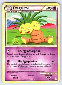 Exeggutor 18/123 2010 HeartGold SoulSilver Pokemon Card TCG Non Holo Rare - VLP