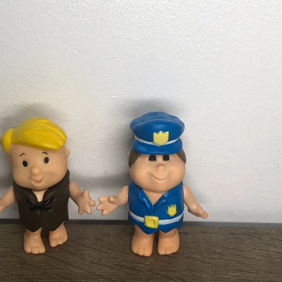 Lote 2 coleccionables de policía de Barney The Flintstone Kids Coleco 1986 The Flintstones Foto 4 de 4