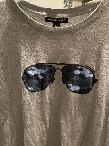 T-shirt Men Adult 2XL Gray Short Sleeve 