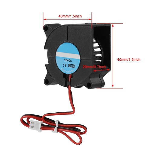 DC 12V 40mm Blow Radial Cooling Fan Hotend Extruder Cooler For 3D Printer Part T - Afbeelding 11 van 11