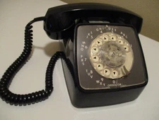 VTG GTE General Telephone Automatic Electric Black Rotary Dial Telephone Works!