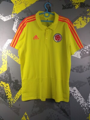 Colombia Team Jersey Training Football Soccer Polo Shirt Adidas
