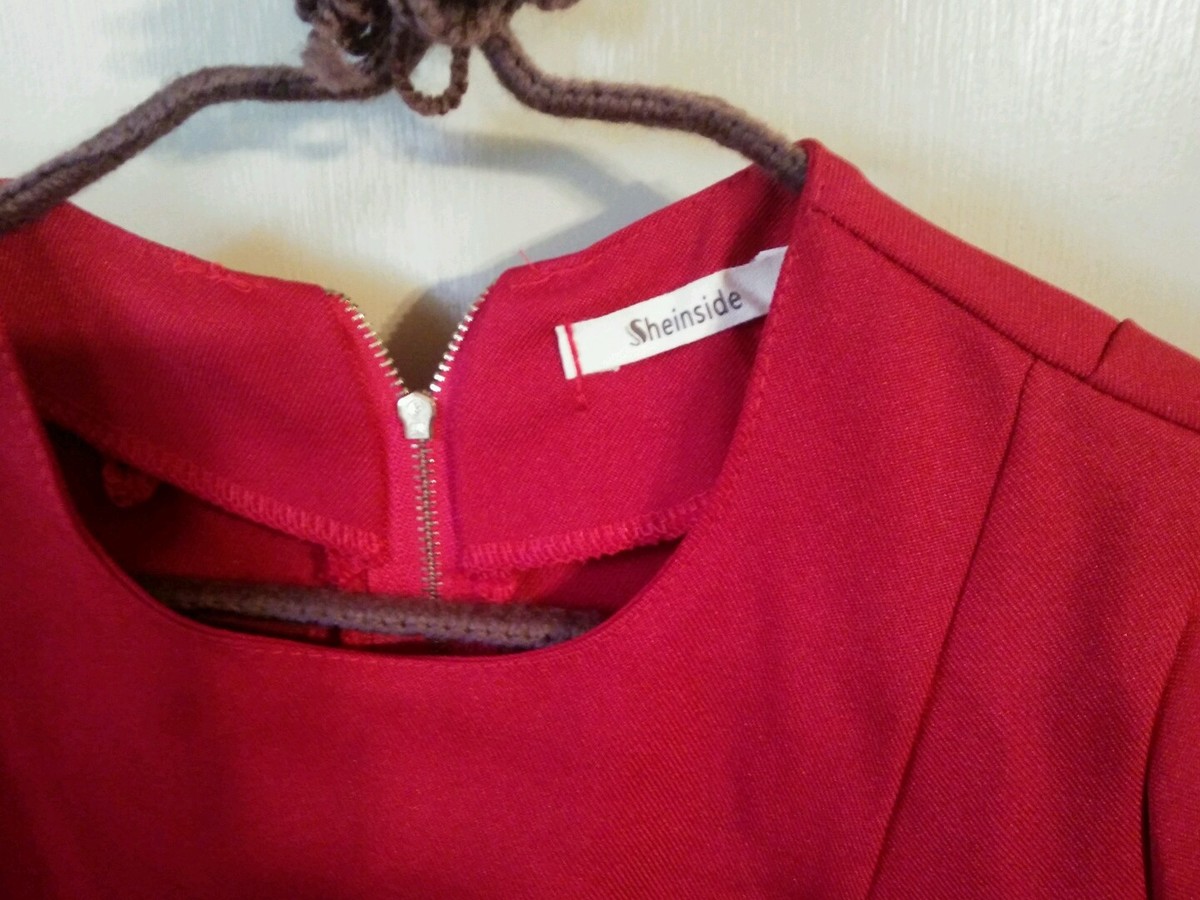 sheinside red dress SHEIN SXY Plus Size Sexy Red Dress Lace Up Backless Dress
