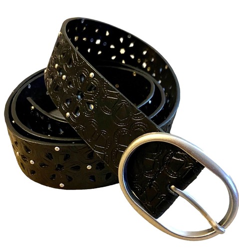 Timeless Tranquility Crystal Floral Buckle Genuine Leather  display picture 1
