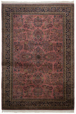 RRA 8x11 (7'11''x11'6'') Indo Sarouk Allover Rose Rug 24142
