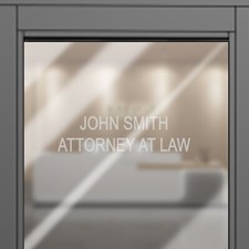 Etched Glass Custom Vinyl Decal "Personalized" Frosted Glass Decal VWAQ-CS2