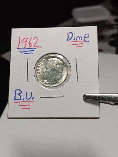1962-P Roosevelt Dime - BU/Uncirculated Toned 90% Silver 10C  N/440