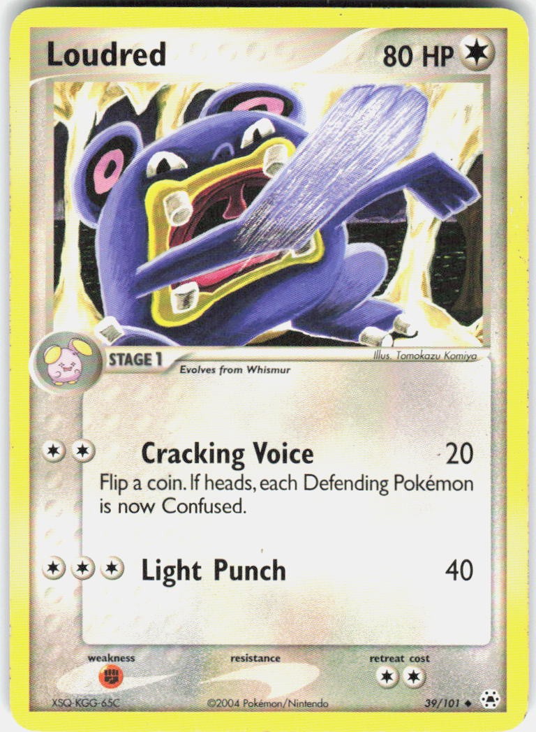 Loudred 39/101 Uncommon Hidden Legends Pokemon LP