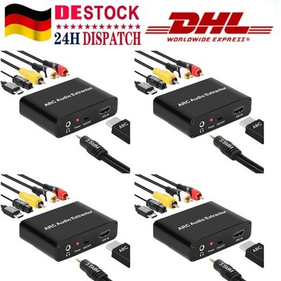 HDMI ARC Audio Extractor 3,5mm 192kHz DAC Converter Adapter Digital HDMI Analog