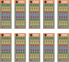 10 Rifle Scope Turret Sticker Sheets- Scope Dope Stickers for Long Range Shootin