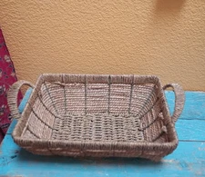 Seagrass Basket- 12x8 inches with 2 handles- very good condition