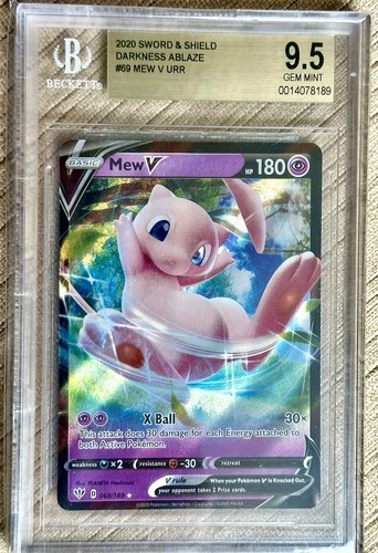 2020 MEW V ULTRA RARE RARE DARKNESS ABLAZE #69 POKEMON CARD BGS 9.5 GEM MINT 💎