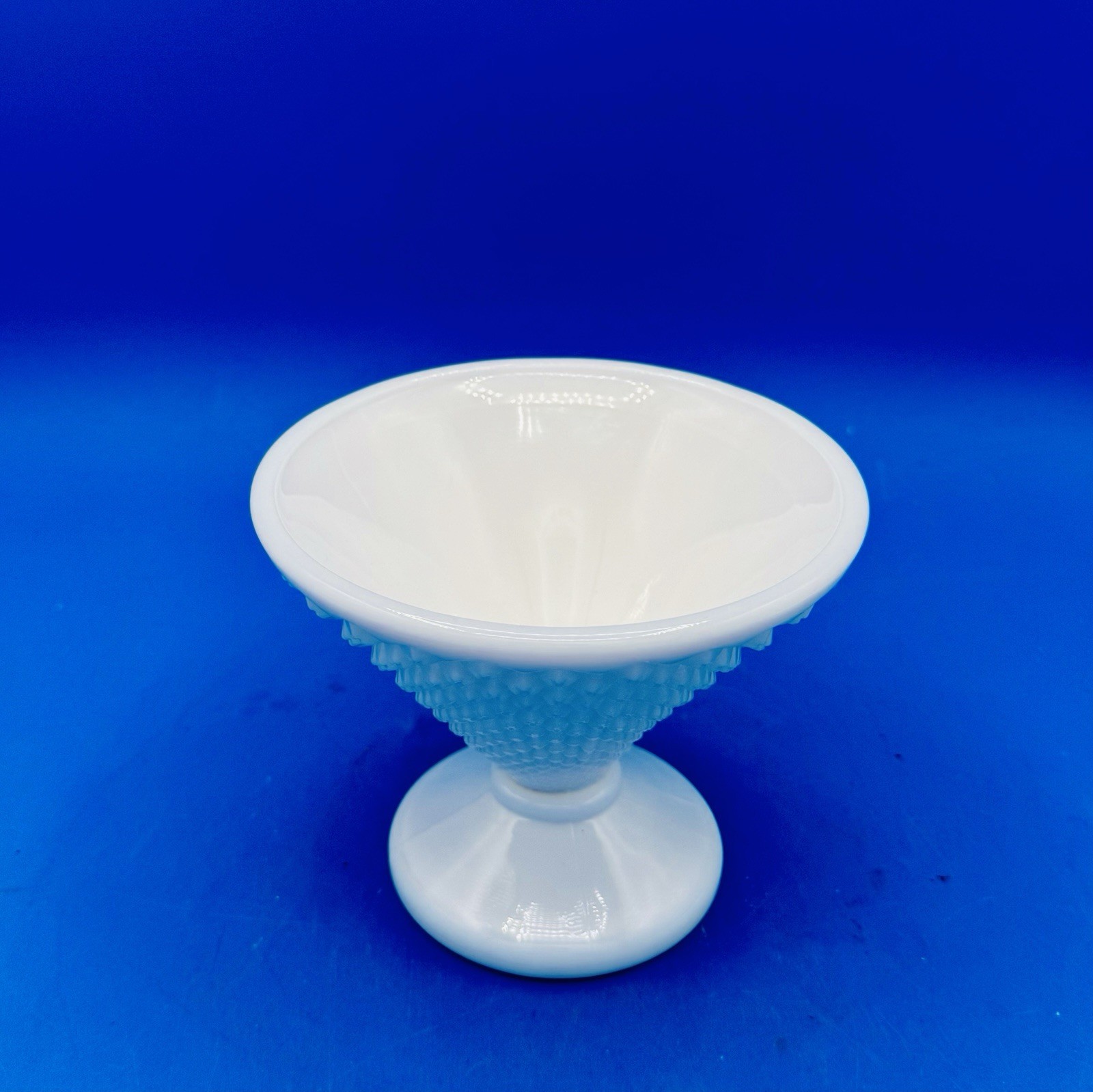 Vintage Fenton Hobnail Milk Glass Candy Dish 5x3 Inches