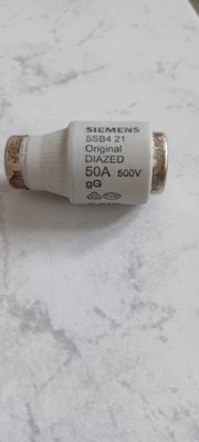 Siemens 5SB421 DIAZED-Sicherungseinsatz 500V Größe DIII, E33, 50A, 1VE = 1 Stück