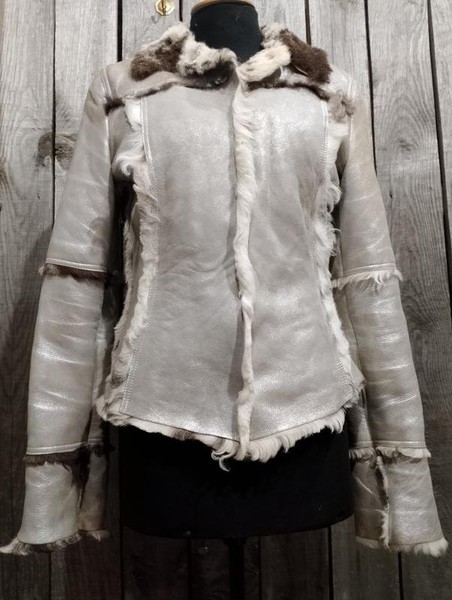 Damen Dolce & Gabbana Mantel Mehrfarbig Lammfell 34