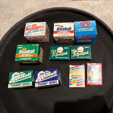 Vintage MLB Trading Card Boxes Lot 1986-88 Updates, Rookies, Traded sets