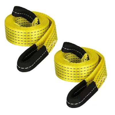 2 Pack 6' x 2'' Lifting Sling Straps, 6 Feet Heavy Duty Lift Rigging Strap Tre...