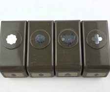 Stampin Up Mini Paper Punch Scalloped Circle Circle Heart Cross Lot Of 4 Punches