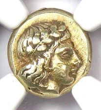 Greek Lesbos Mytilene EL Hecte Apollo Hekte Coin 412 BC - Certified NGC XF (EF)