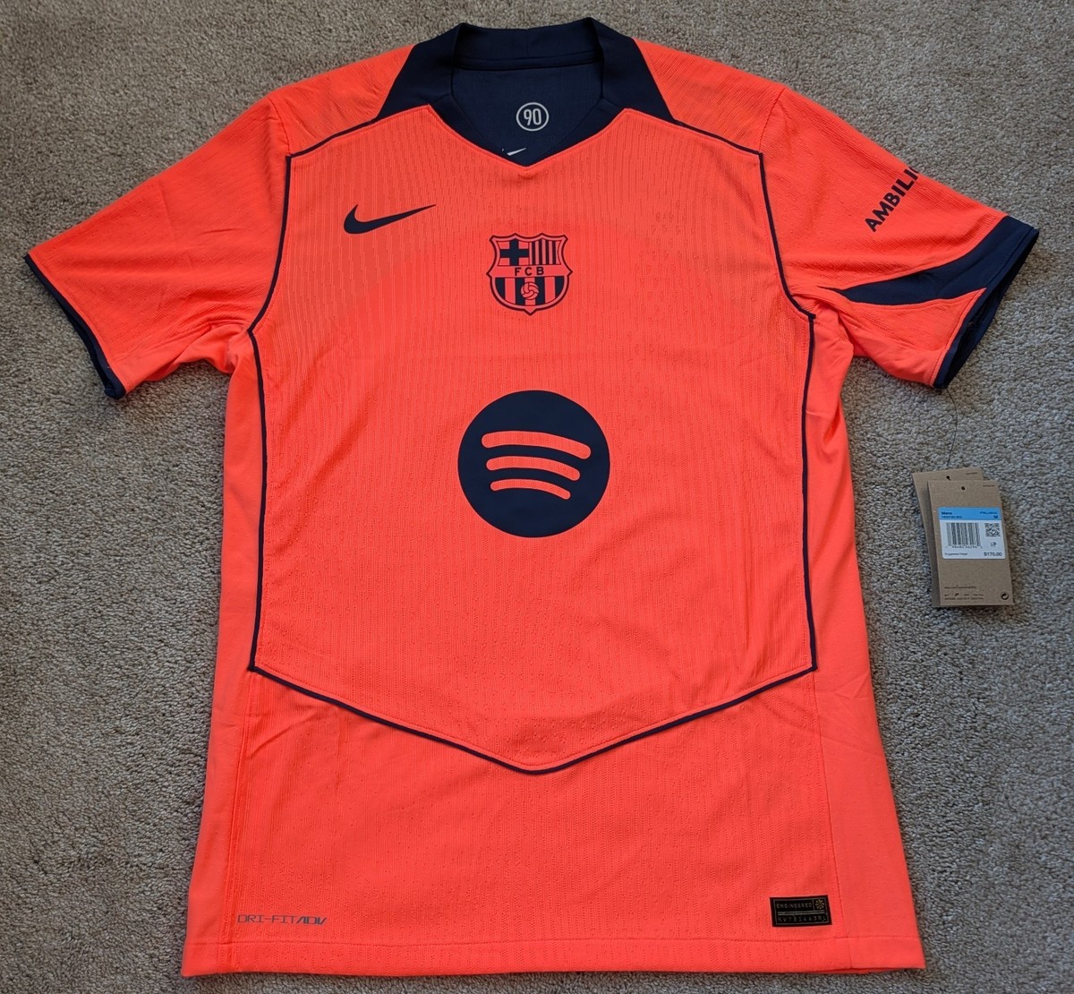 Nike Barcelona 2025/26 Third Jersey Size Medium Dri-Fit ADV Match