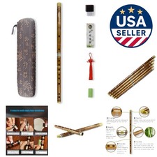 Elegant F Key Dizi Bamboo Flute for Beginners with Accessories Set