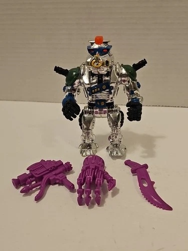 Vintage 1993 TMNT ROBOTIC BEBOP 100% COMPLETE MINT COND MINT CHROME MINT JOINTS!