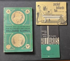 1960, 61  1967 Billiards/Carom Rule  Record Book W/ Instruction Books Lot Of 3