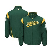 A's Athletics Therma Base Full Zip Jacket Size XL Majestic Green New Full Zip