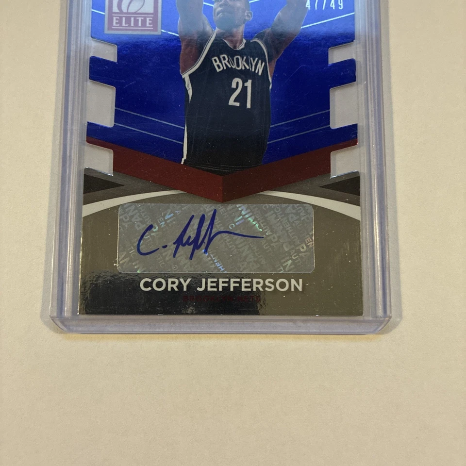 CORY JEFFERSON - 2014-15 Donruss Elite RC Rookie Auto Autograph Purple /49 Nets - Image 3 of 4