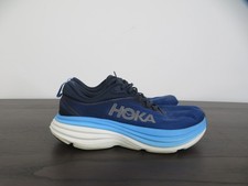 Hoka One One Bondi 8 Shoes Mens 10.5 Blue Road Running Sneakers 1123202 OSAA Gym