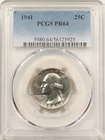 1941 PROOF WASHINGTON QUARTER - PCGS PR-64, FRESH, LOOKS GEM!