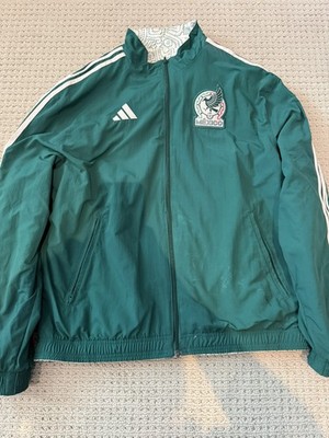 adidas Mexico Soccer Jacket Men s Large Reversible Anthem 2022 Green