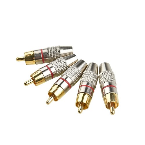 10 St��ck Vergoldeter Cinch-Stecker Audio-Video-Kabel Stecker Metallzubeh?r - Photo 5/20