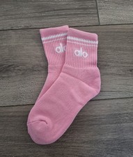 ALO UNISEX HALF-CREW THROWBACK SOCKS 1 pair brand new