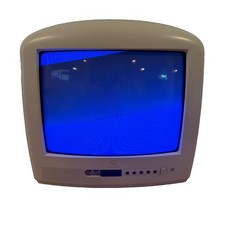 GE 13 Inch CRT TV Spacemaker Model 13R100T White Tested No Remote - Retro Gaming