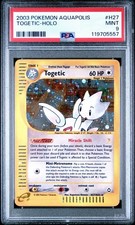 2003 POKEMON AQUAPOLIS #H27 TOGETIC HOLO PSA 9 SWIRL