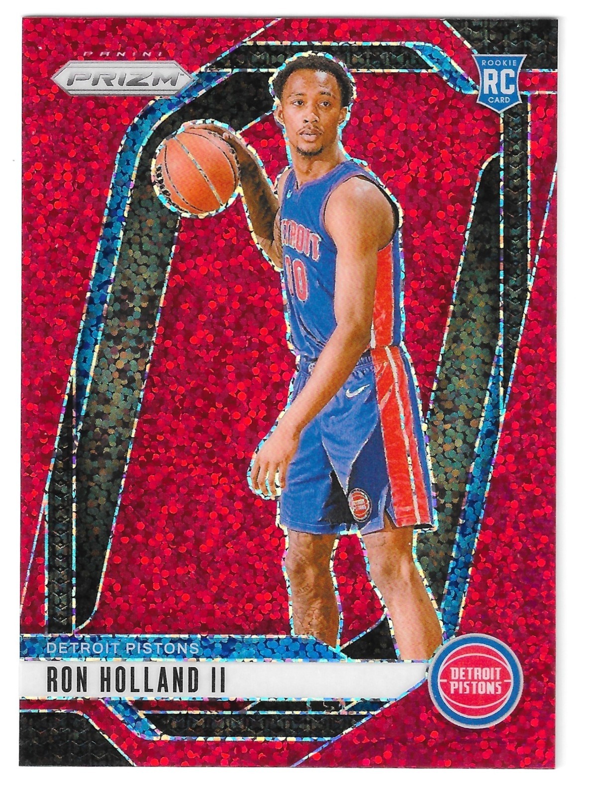 Ron Holland II 2024-25 Panini Prizm Red Sparkle Rookie RC Pistons #269 SSP