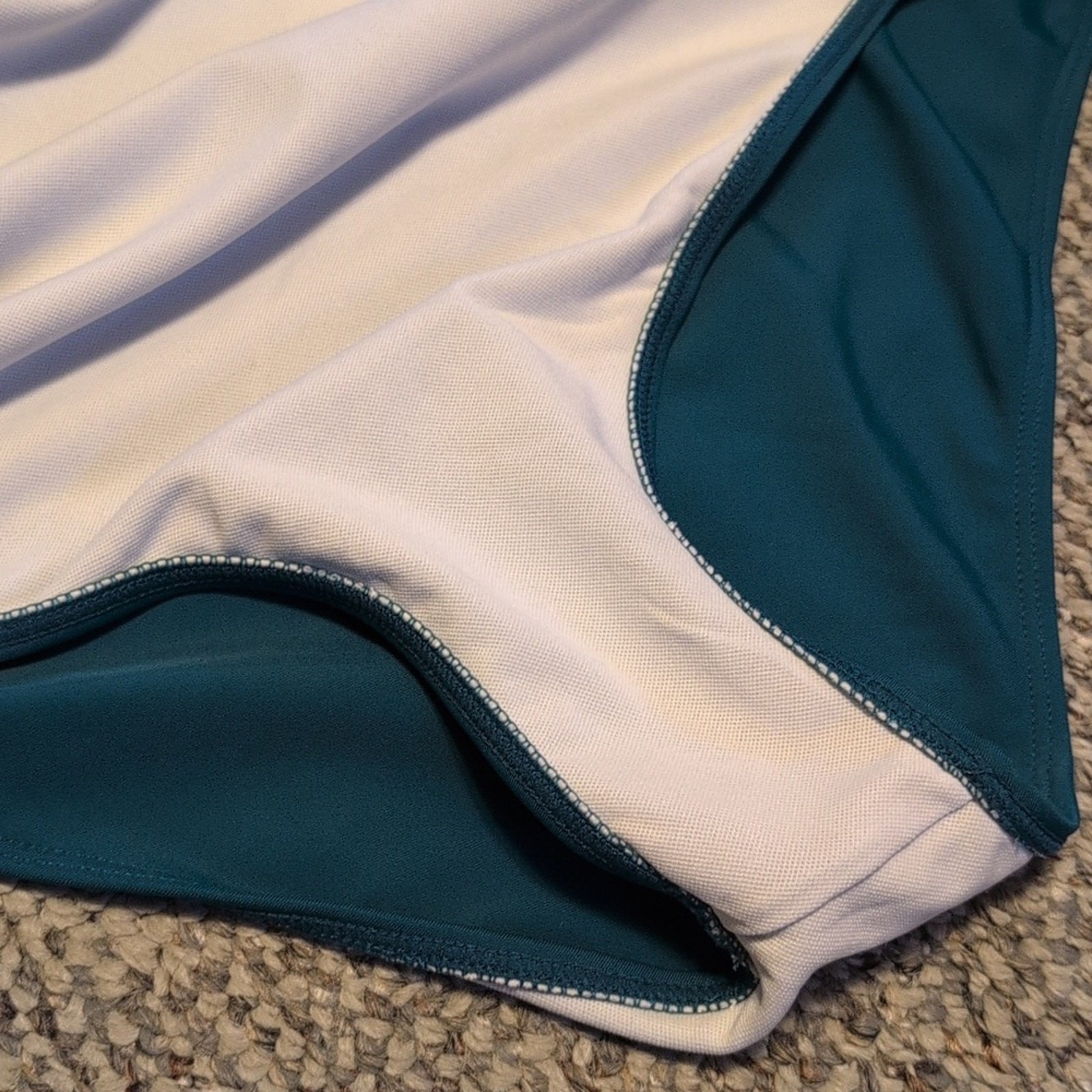 Bloomchic Teal Solid Ruffle Hem Empire Waist Halt… - image 7