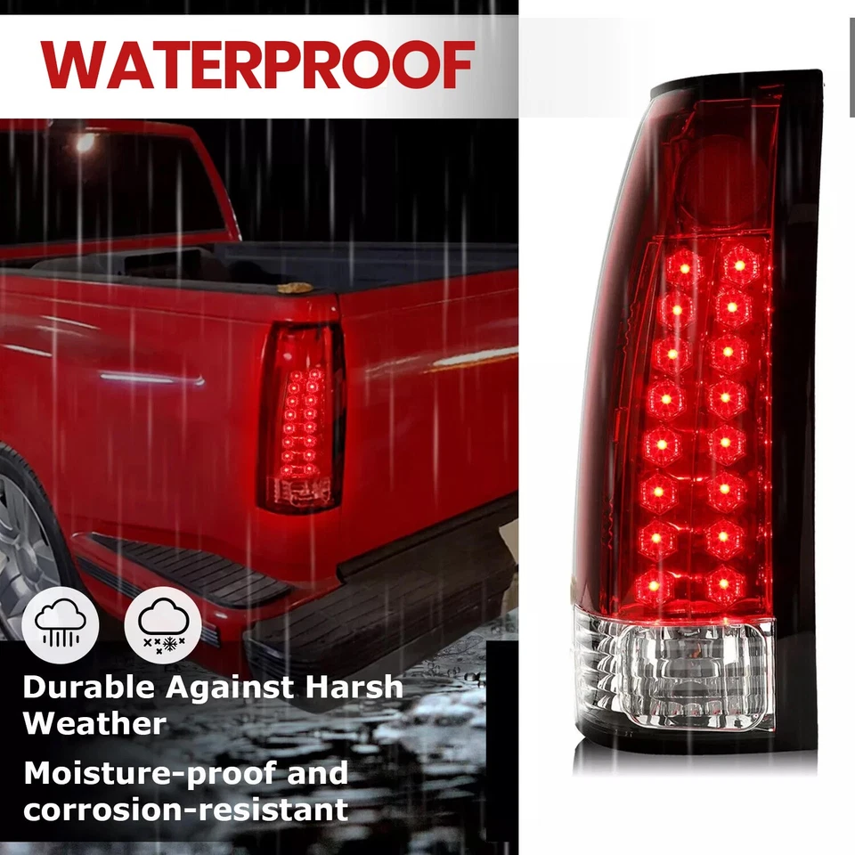 Pair LED Tail Lights For 1988-1998 Chevy Silverado Suburban Tahoe Blazer Yukon - Image 4 of 4