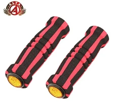 ALTA Short Bicycle Grips 7/8" Handlebar 127mm Red/Black Foam Comfort Cruiser/BMX