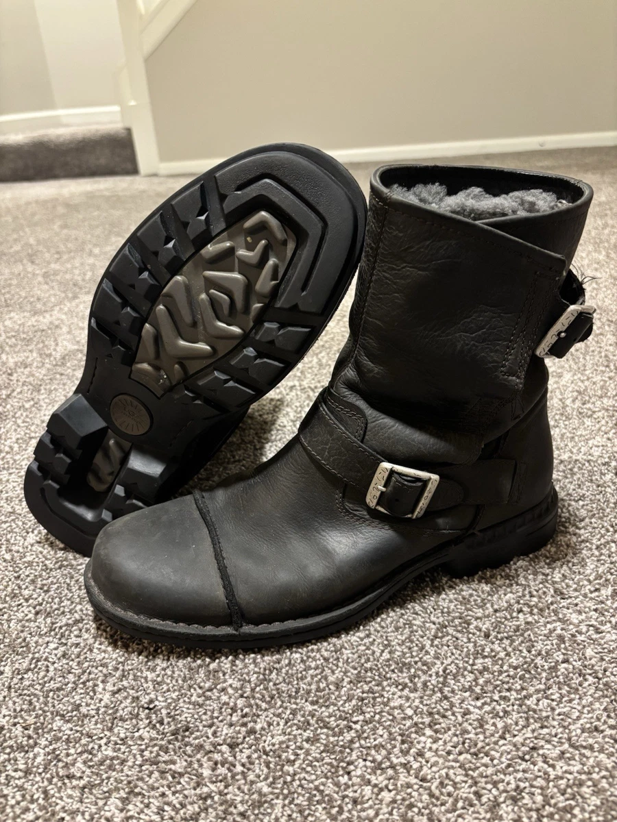 UGG アンスレーブラック　未使用 UGG Buckle Men's Biker for Sale | Shop New & Used Men's Boots | eBay
