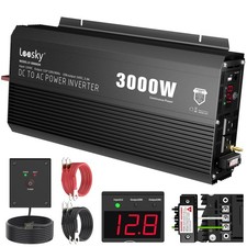 3000 Watt Power Inverter 3000W 12V DC to 110V 120V AC Inverter for Car Outdoor S
