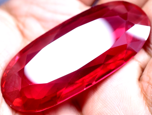 Natural 169.90 Ct Mogok Pink Huge Ruby Sparkling GGL Certified Loose Gemstone - Picture 10 of 12