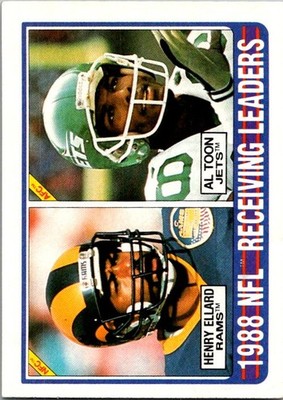 1989 Topps #218 1988 NFL Receiving Leaders (Henry Ellard / Al Toon)