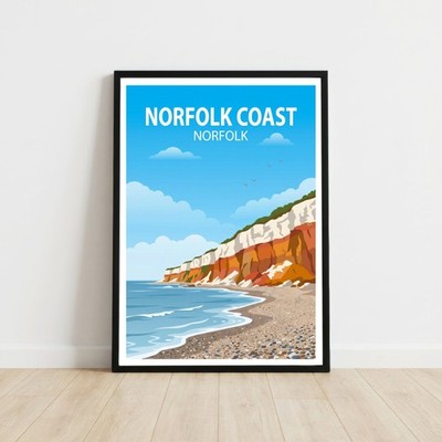 Norfolk Küste Norfolk Reise Poster Wandbild Kunstdruck Urlaub Geschenk